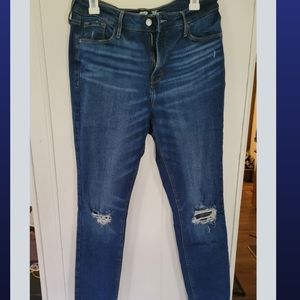 10 long- high rise distressed skinny jeans